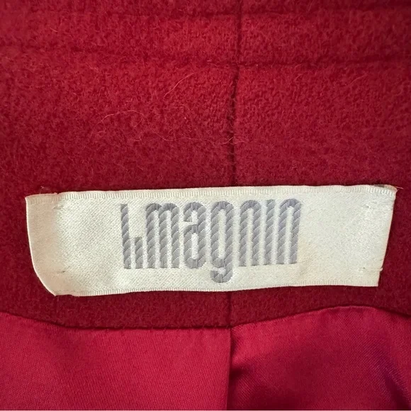 FLEURETTE Vintage 100% Camel Hair Red Swing Coat from I. Magnin